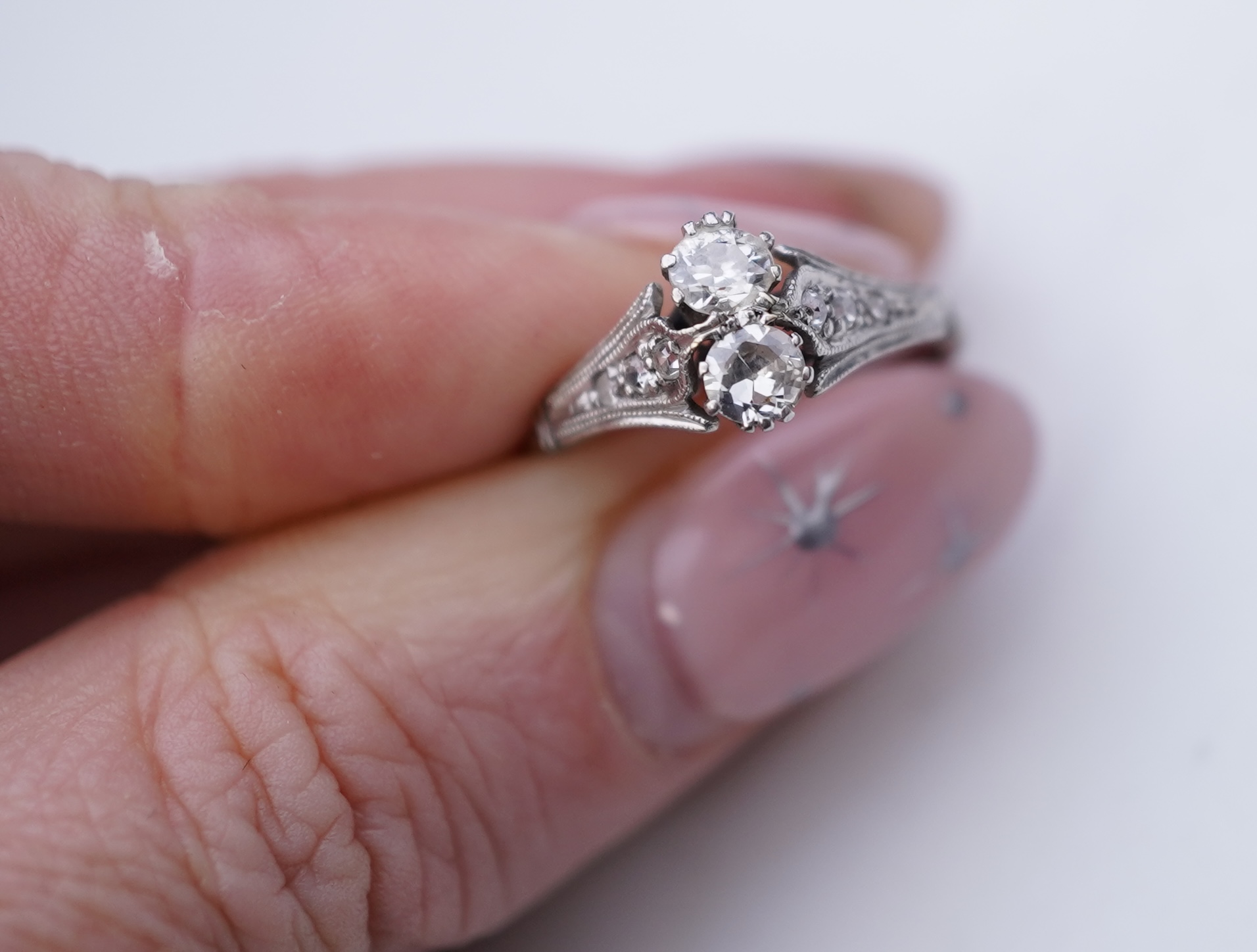 A diamond ring, early 20th century